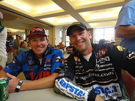 Gussy with friend and fellow pro-angler, Blake Nick at the rules meeting.